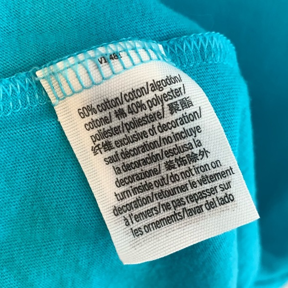 Victoria’s Secret Pink Blue Logo Short Sleeve Shirt - Picture 4 of 6